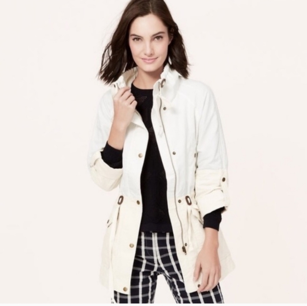 Nwot Ann Taylor Loft Utility Jacket Anorak Medium
